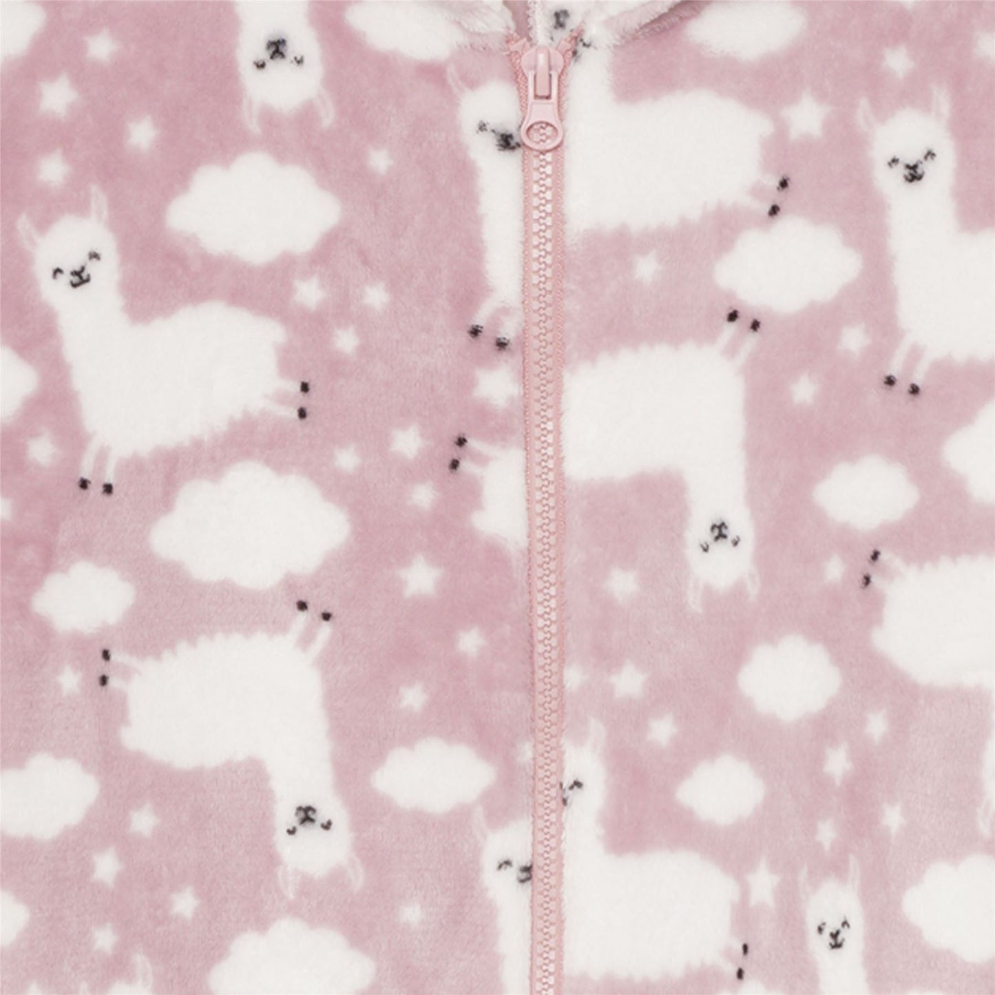 Nifty Kids Llama Fleece Onesie - Pink