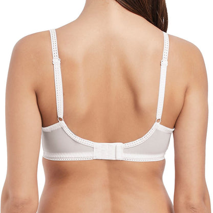 Freya Soiree Lace Padded Plunge Bra - White