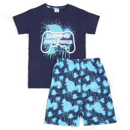 4Kidz Kids 'Gaming In Progress' Pyjamas - Blue