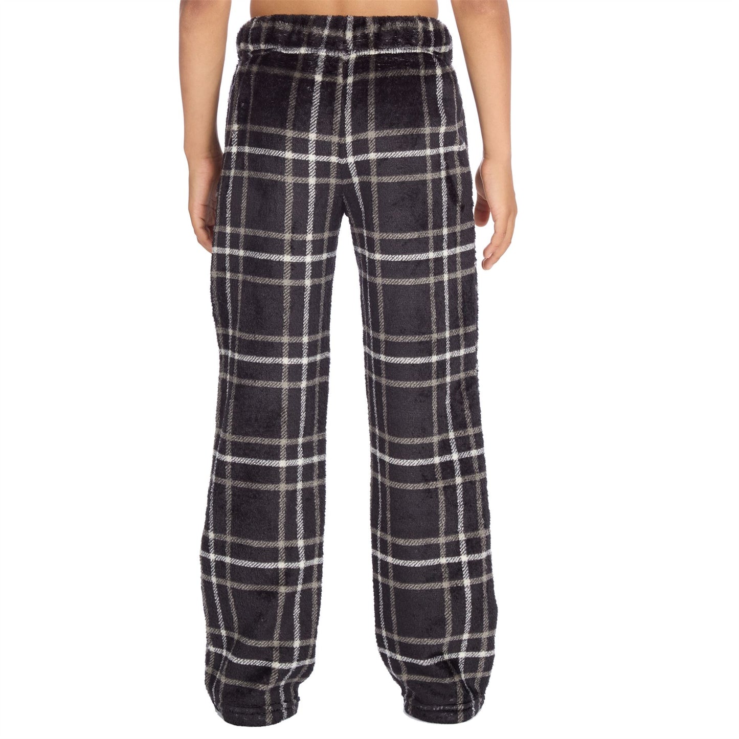 Cargo Bay Boys Fleece Lounge Pants - Black Check