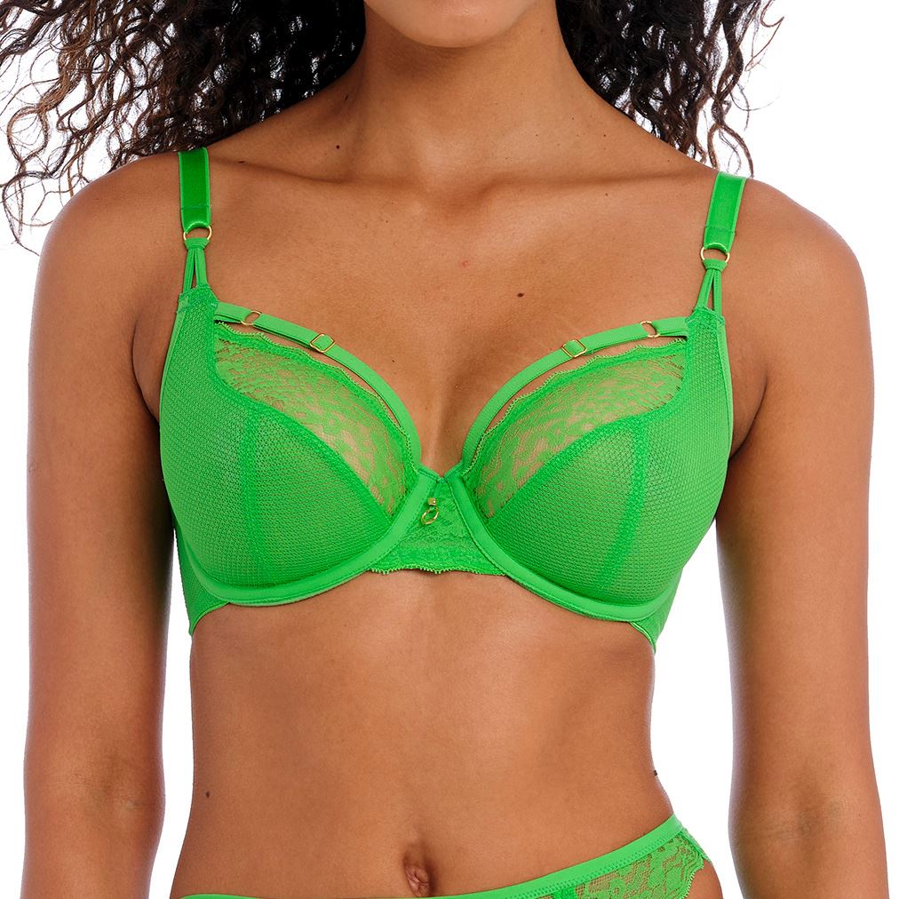 Freya Temptress Plunge Bra - Poison Green