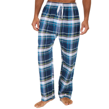 Cargo Bay Mens Check Flannel Lounge Pants - Blue/Multi