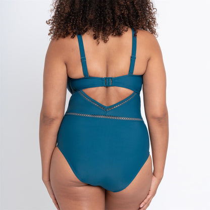 Curvy Kate First Class Plunge Swimsuit - Deep Teal