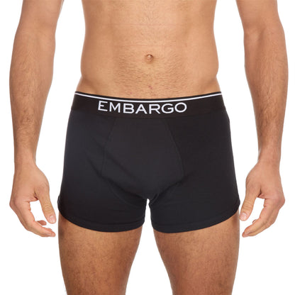 Embargo Mens Hipster Trunks (4 Pack) - Black