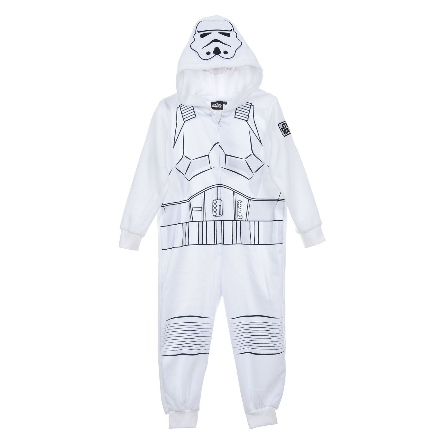 Boys Star Wars Stormtrooper Fleece Hooded Onesie - White
