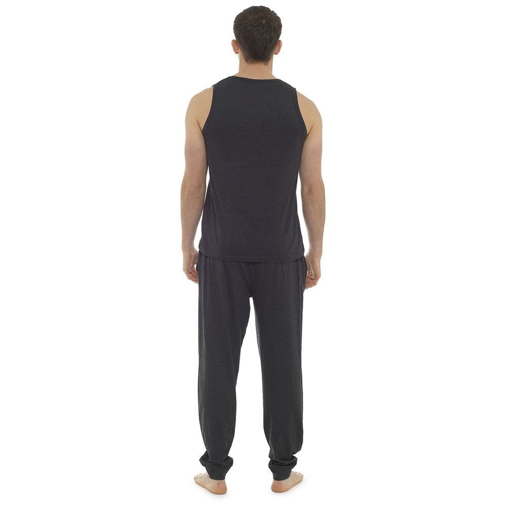 Tom Franks Mens Jersey Vest and Cuffed Bottoms - Grey