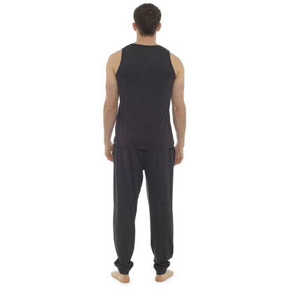 Tom Franks Mens Jersey Vest and Cuffed Bottoms - Grey