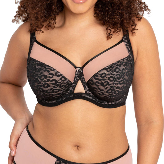 Curvy Kate Victory Wild Balcony Bra - Black/Blush