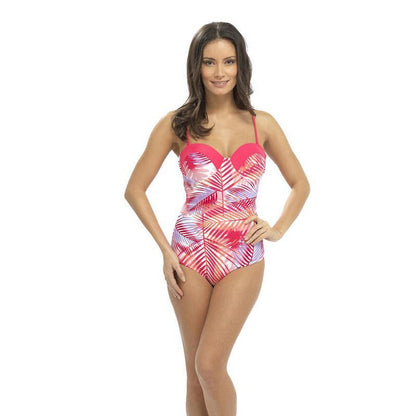 Tom Franks Tropical Print Swimsuit - White Floral