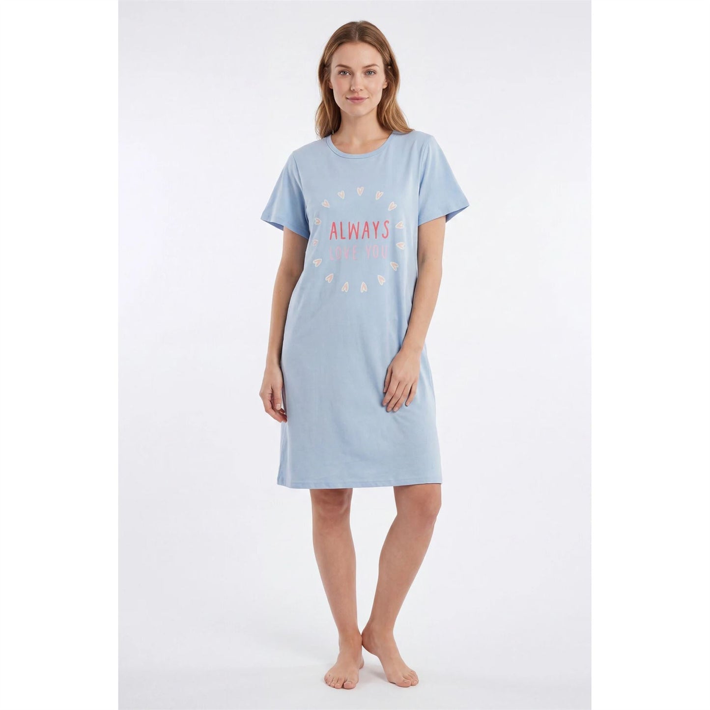 Gaubert Womens 'Always Love You' Nightdress - Blue Gaubert