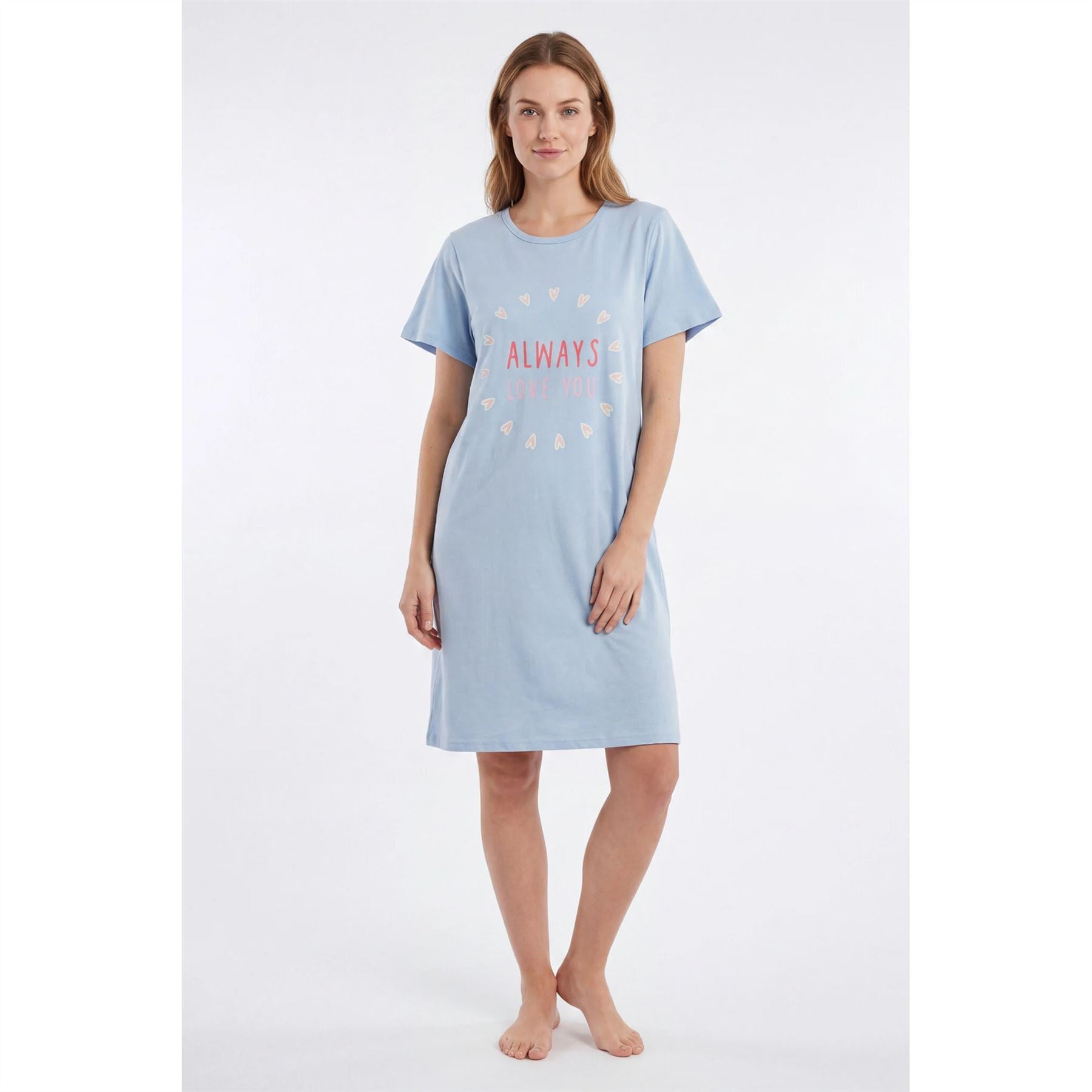 Gaubert Womens 'Always Love You' Nightdress - Blue Gaubert