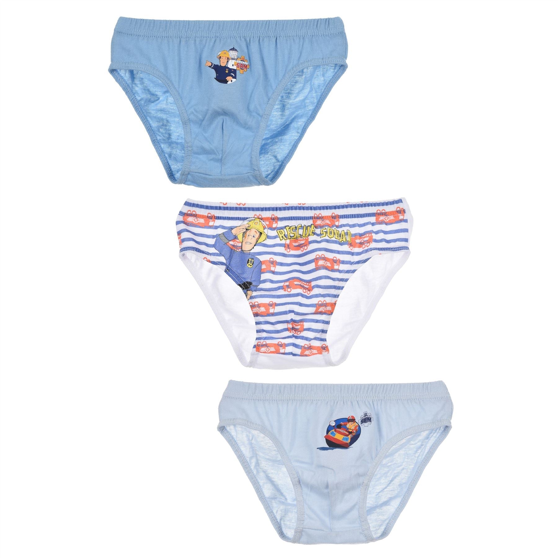 Boys Fireman Sam 'Rescue Squad' Briefs 3 Pack Fireman Sam