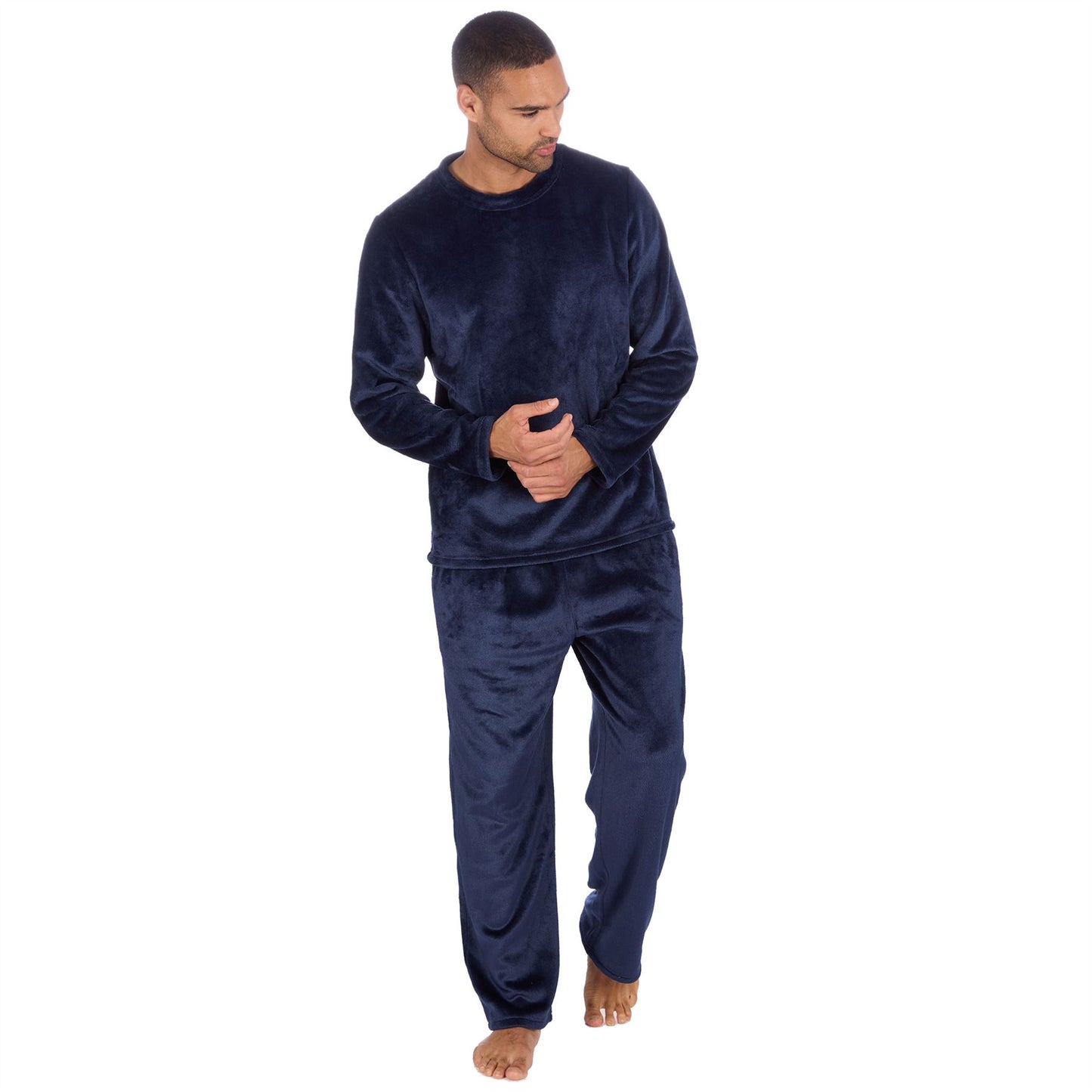 Cargo Bay Mens Flannel Fleece Pyjamas - Navy