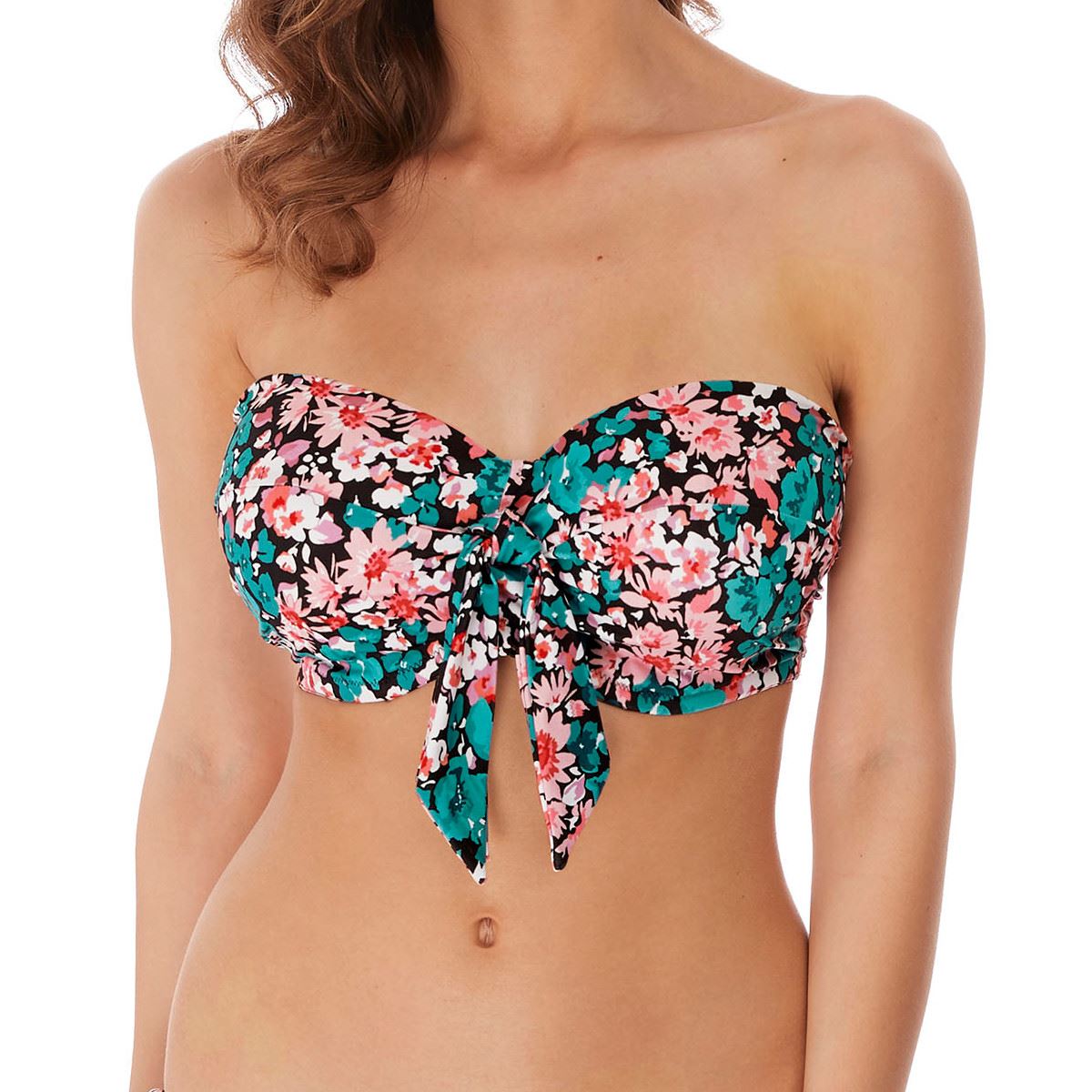 Freya Water Meadow Twist Bandeau Bikini Top - Multi