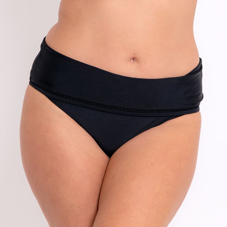 Curvy Kate First Class Deep Fold Over Bikini Brief - Black