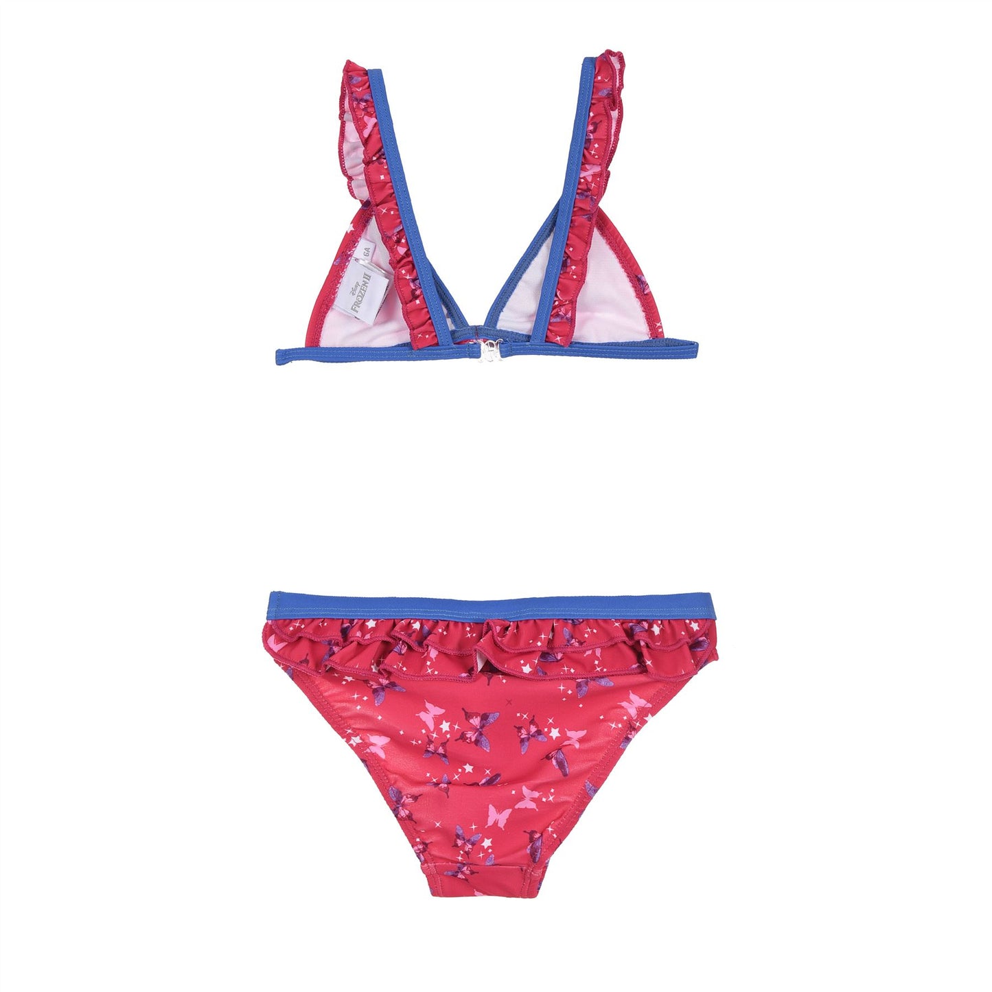 Girls Disney Frozen 2 Triangle Butterfly Bikini Set - Fushia