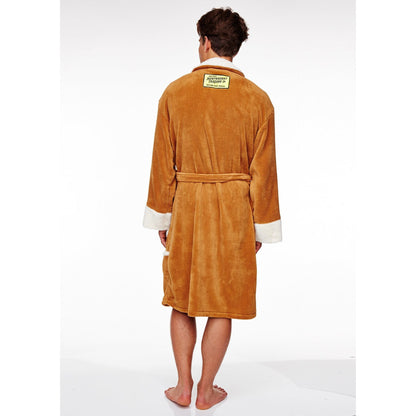 Only Fools and Horses Mens Del Boy Fleece Robe - Brown Only Fools and Horses