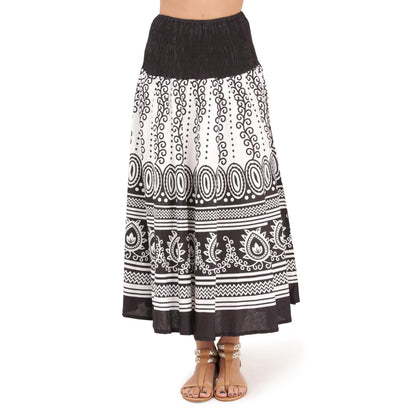 Pistachio Swirl/Vine Dress/Skirt - Black