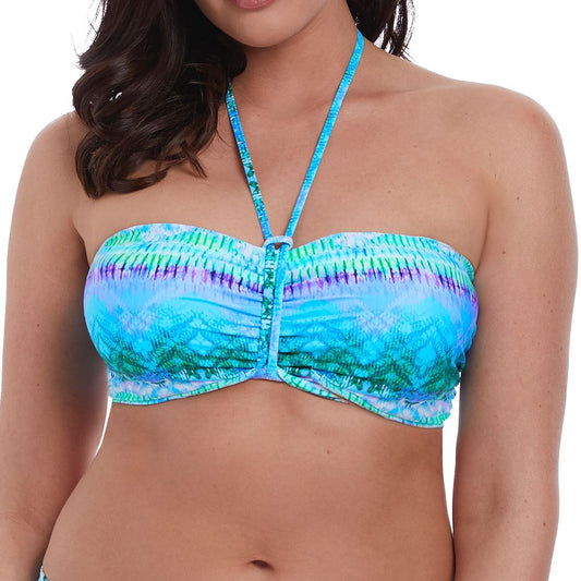Freya Seascape Bandeau Bikini Top - Blue Lagoon