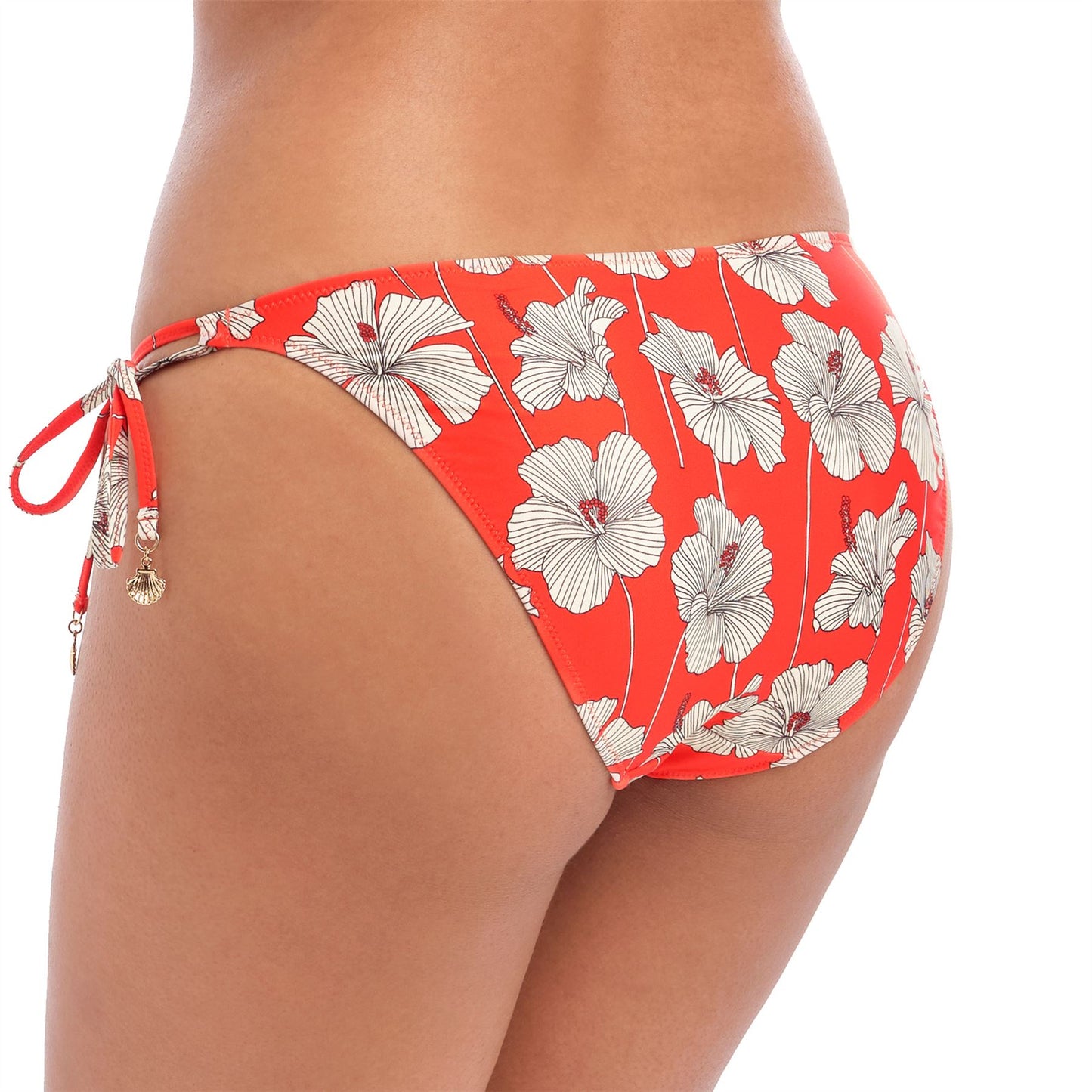 Freya Hibiscus Beach Tie Side Bikini Brief - Sunset