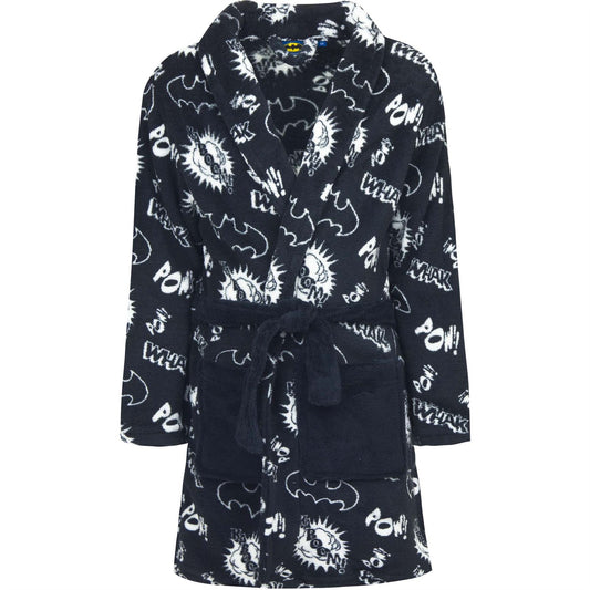 Boys Batman Fleece POW! Robe - Black