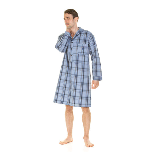 Haigman Mens Cotton Nightshirt - Big Check