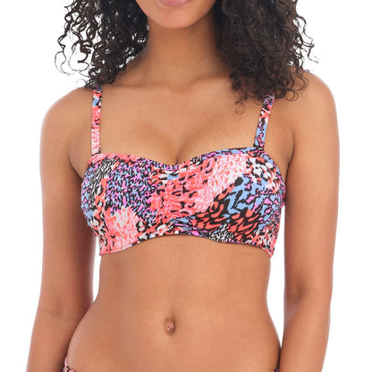 Freya Serengeti Haze Bandeau Bikini Top - Multi