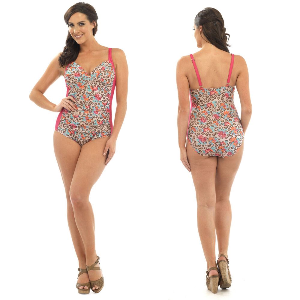 Tom Franks Tummy Control Swimsuit - Pink Print