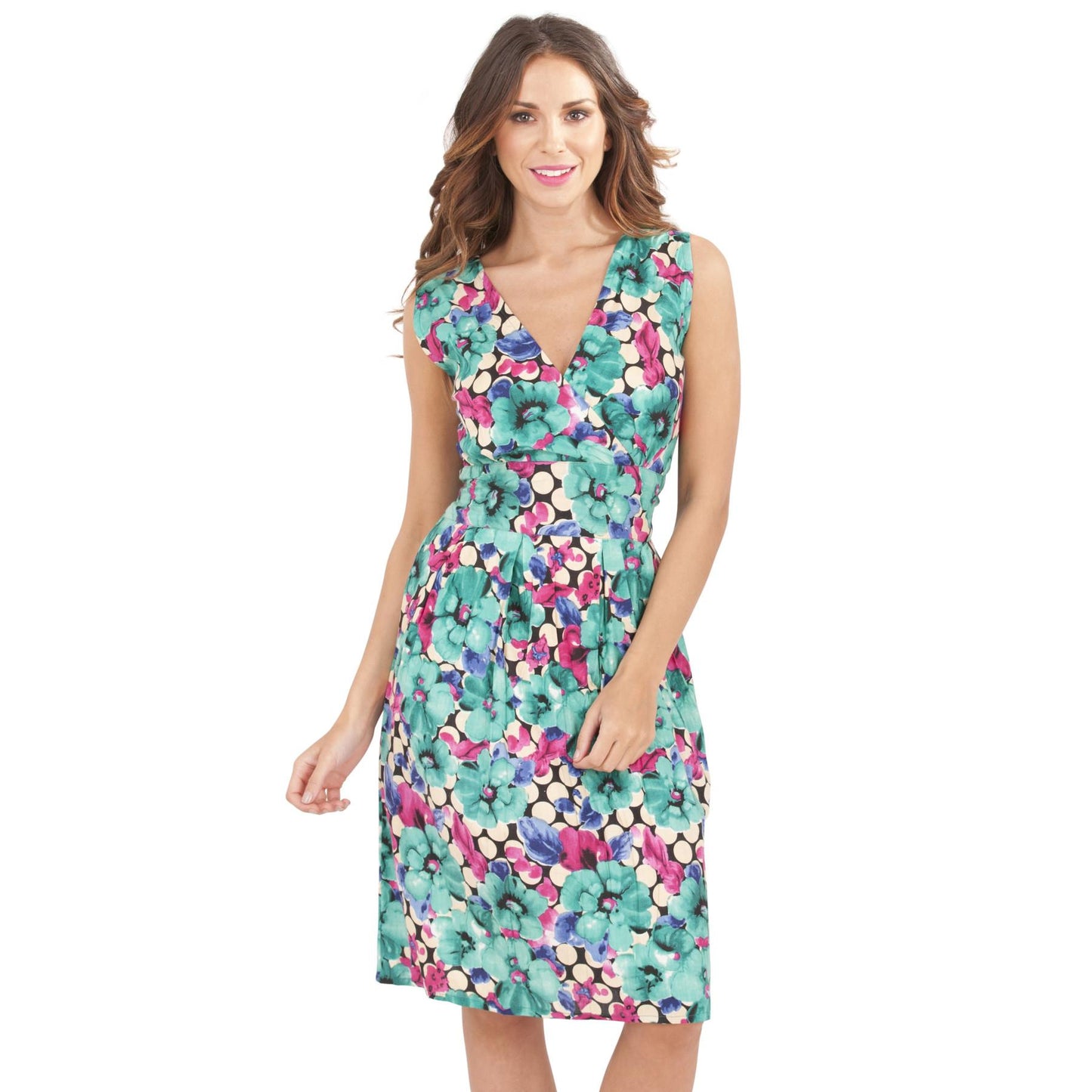 Pistachio Wrap Over Tie Dress - Green