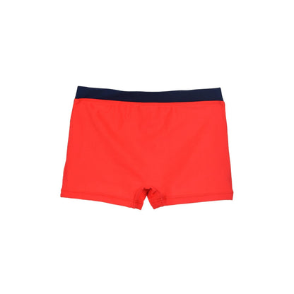 Boys Spiderman Stripe Swim Shorts - Red