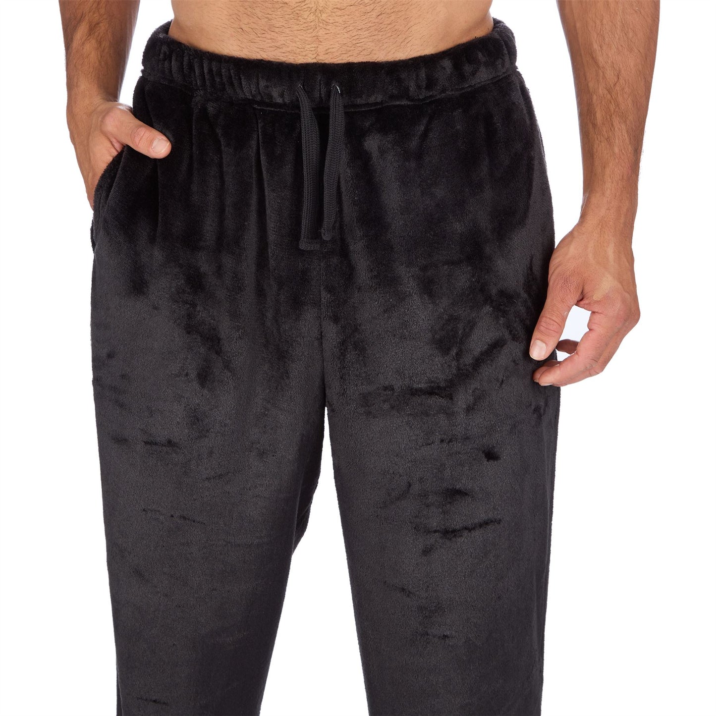 Cargo Bay Mens Raglan Fleece Pyjamas - Black/Charcoal