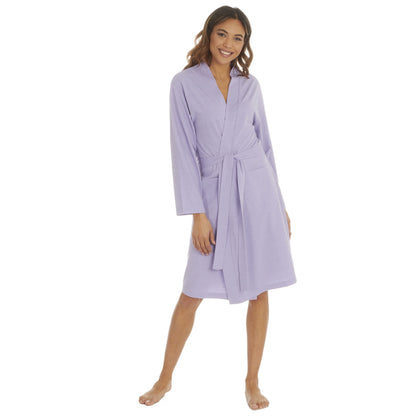 Momentii Womens Jersey Kimono Robe - Lilac
