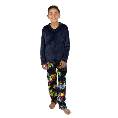 Cargo Bay Boys Gamer Fleece Pyjamas - Navy Cargo Bay