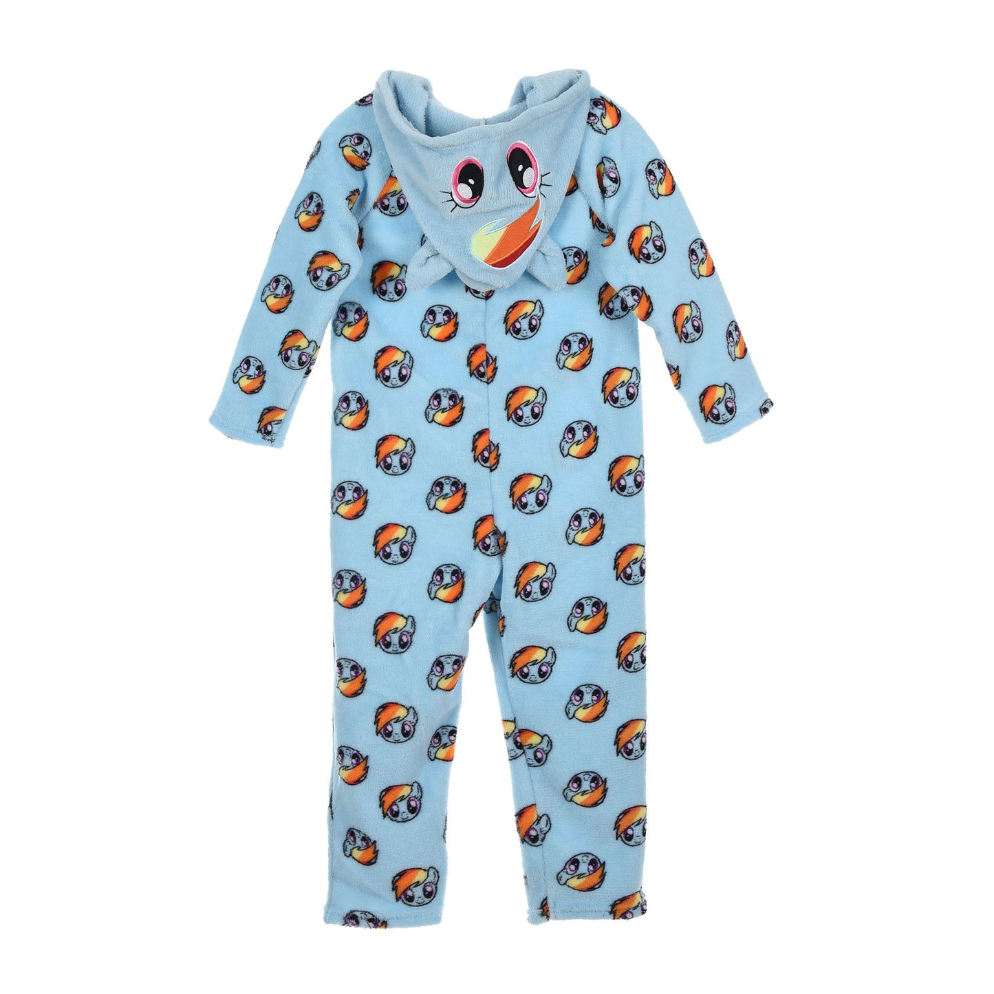 Girls My Little Pony Print Fleece Hooded Onesie - Blue