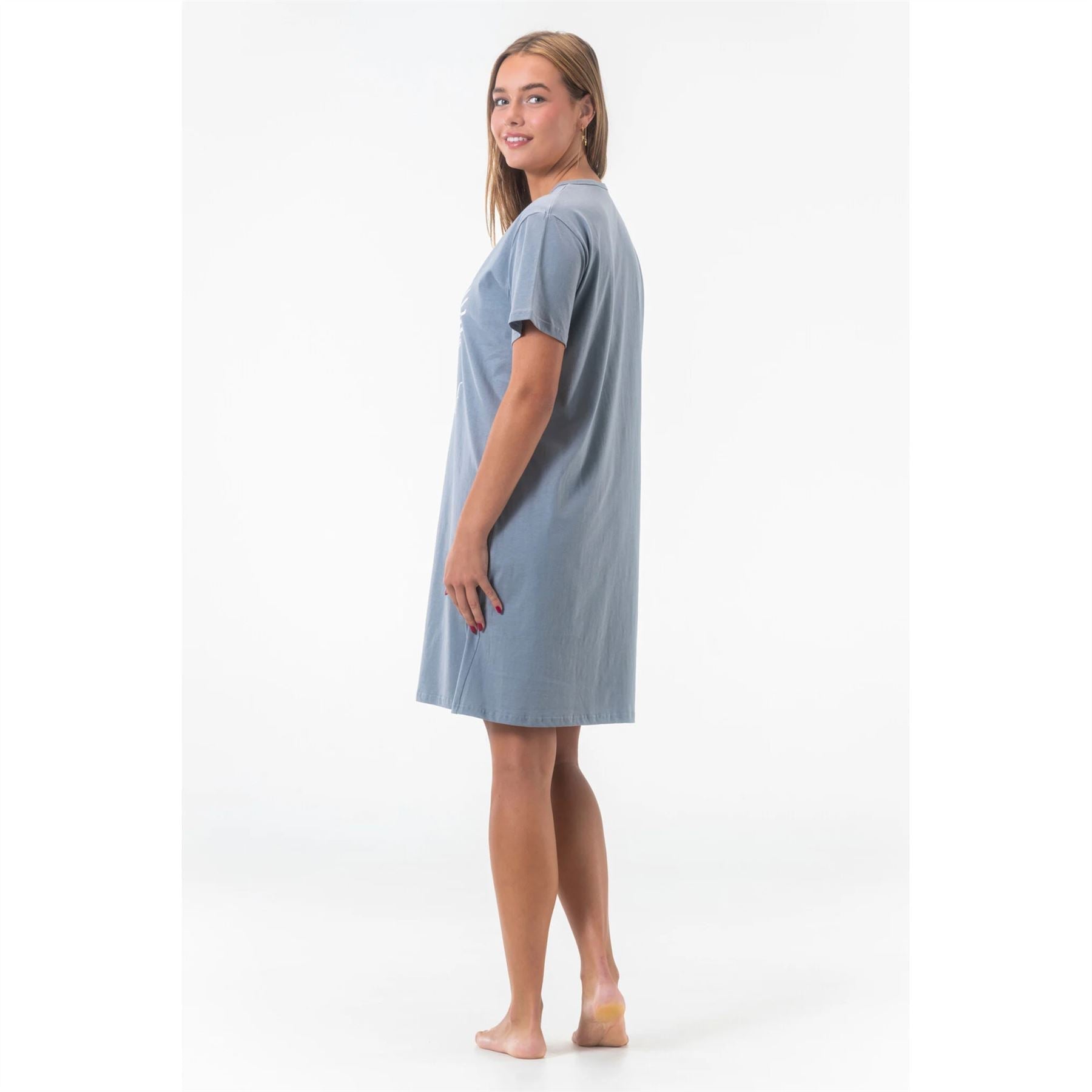 Gaubert Womens 'Love Yourself' Nightdress - Grey Gaubert