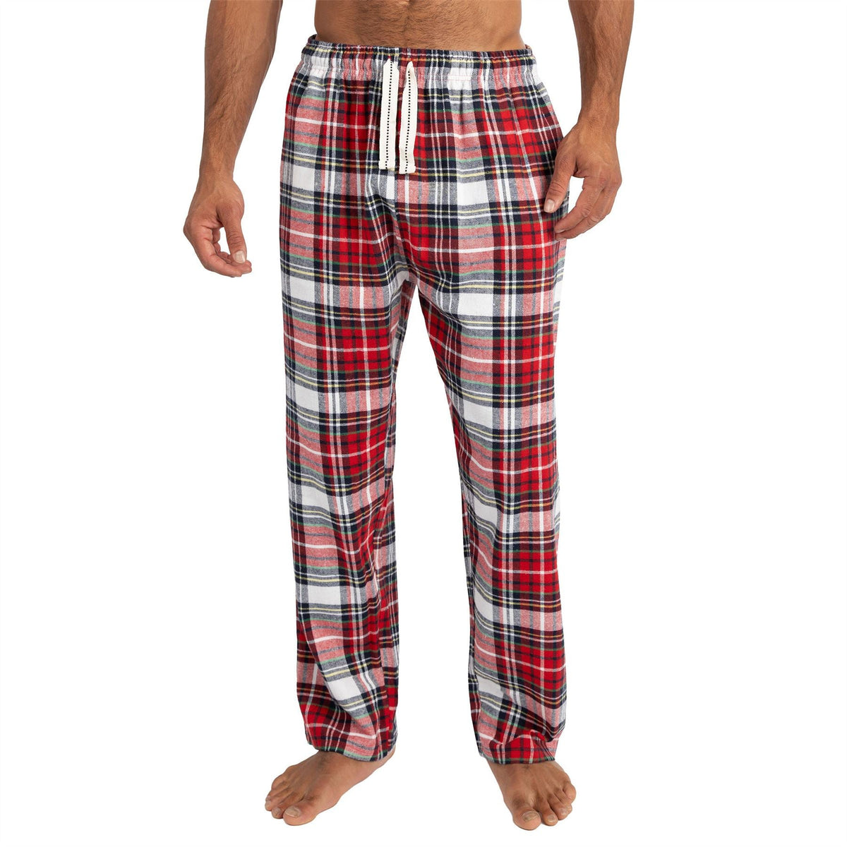 Cargo Bay Mens Check Flannel Lounge Pants - Red Cargo Bay