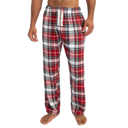 Cargo Bay Mens Check Flannel Lounge Pants - Red Cargo Bay