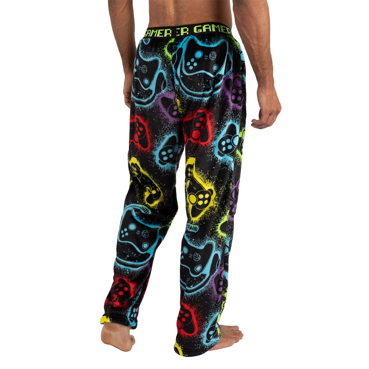 Cargo Bay Mens 'Gamer' Fleece Lounge Pants - Black Cargo Bay