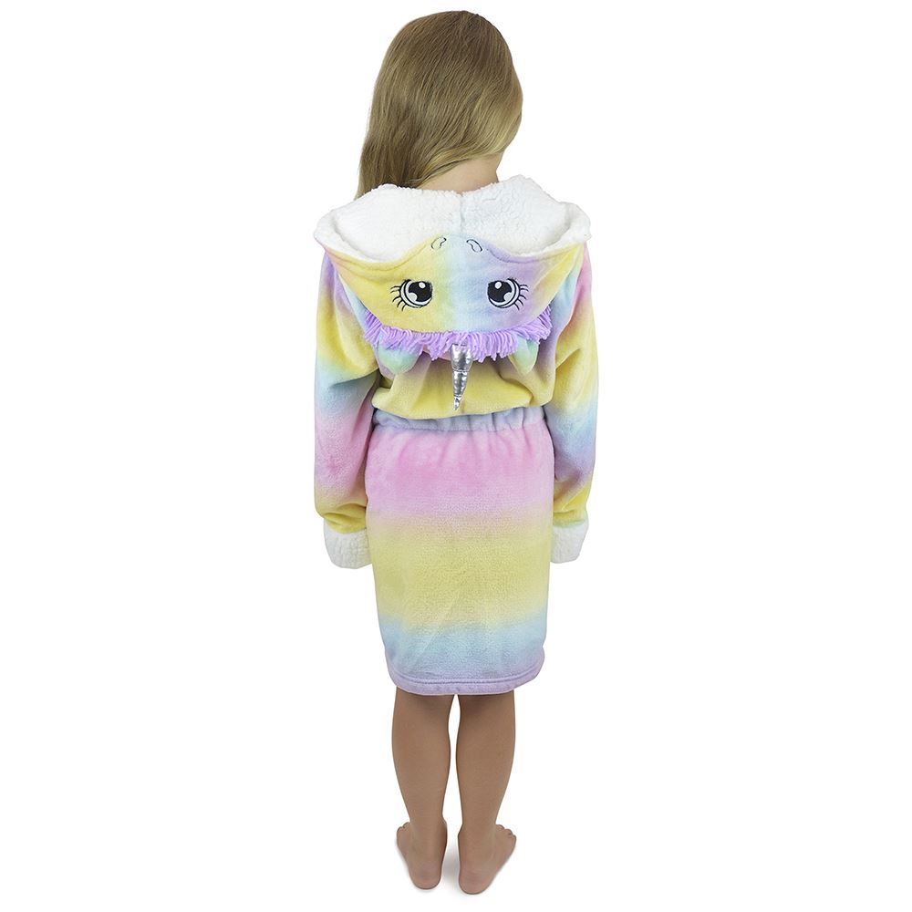 Foxbury Kids Multicoloured Unicorn Fleece Robe