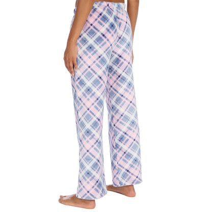 Forever Dreaming Womens Fleece Lounge Pants - Diagonal Check