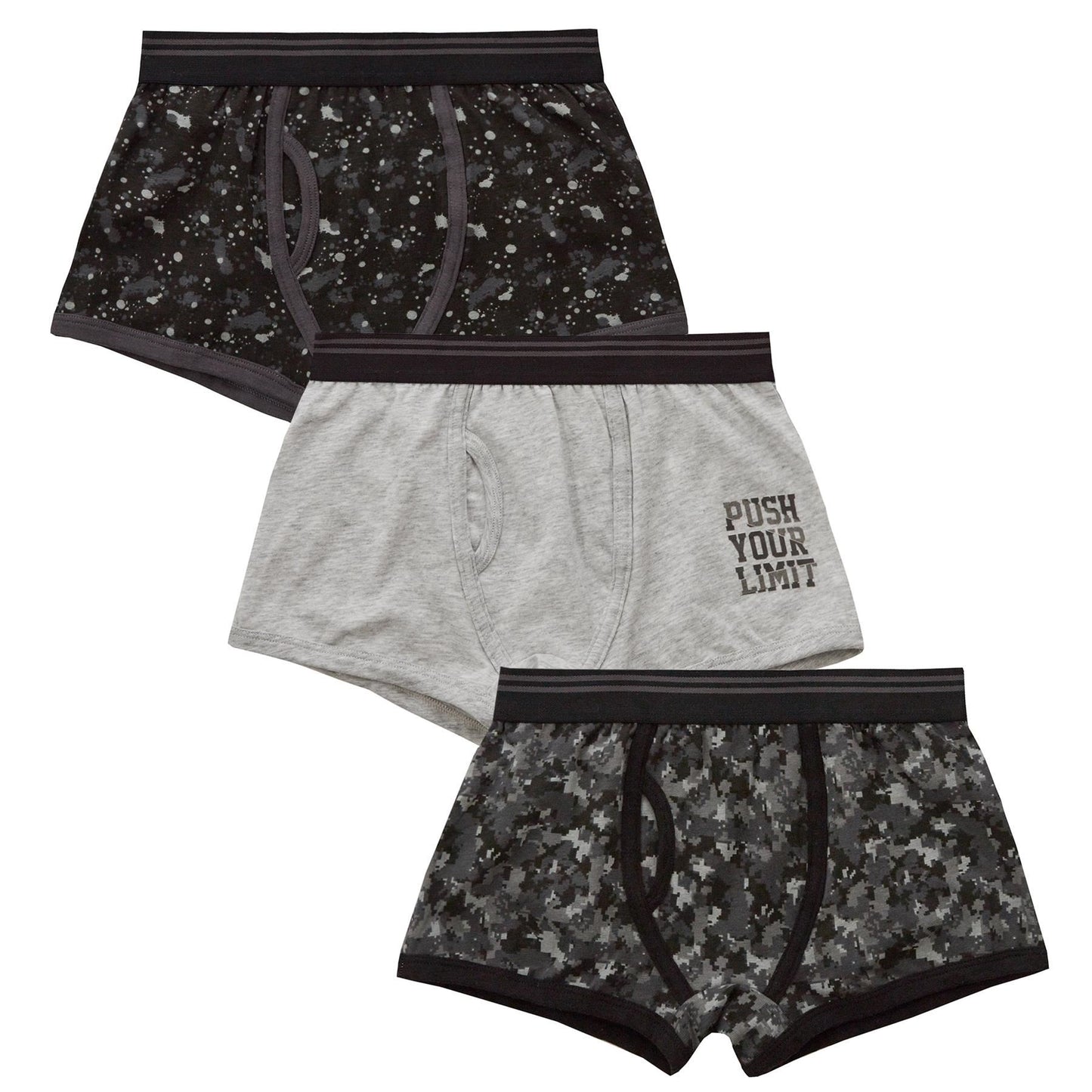 4Kidz Boys Boxer Shorts (3 Pack) - Industrial (2-6 Years)