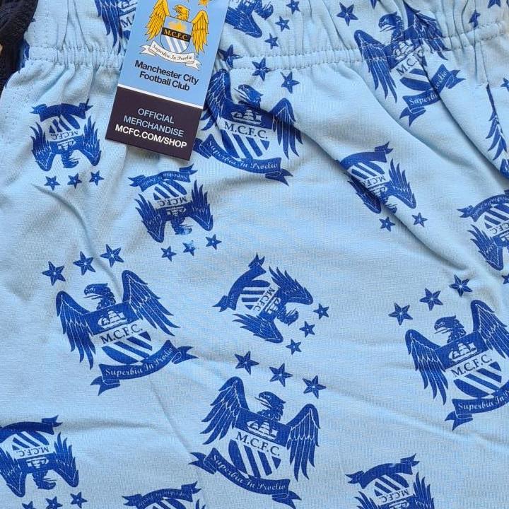 Mens Manchester City Crest Lounge Pants - Blue