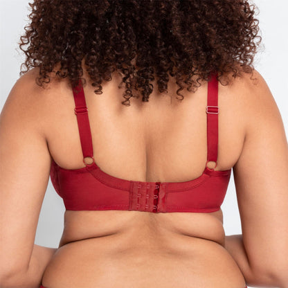 Curvy Kate Love Me Lace Plunge Bra - Claret Curvy Kate