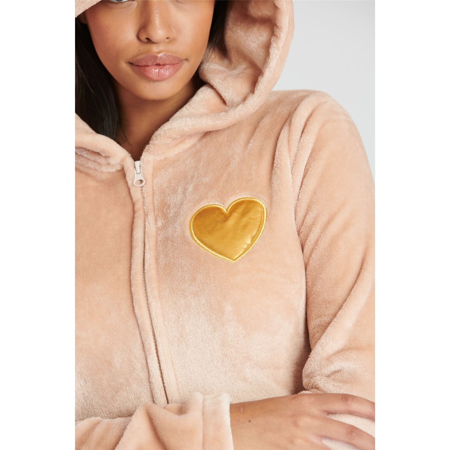 Loungeable Womens Fleece Mouse Onesie - Brown