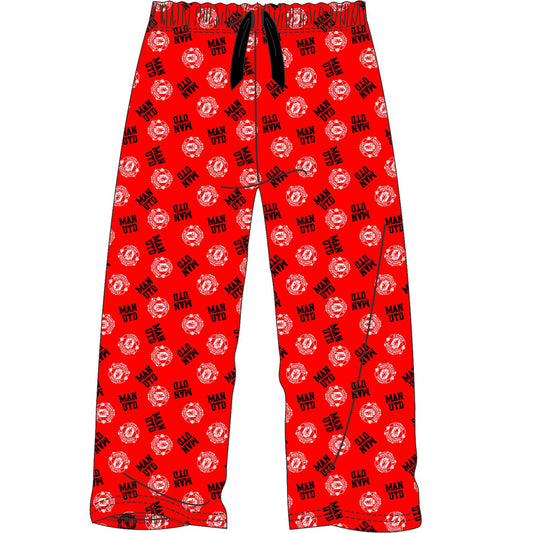 Boys Manchester United Lounge Pants - Red