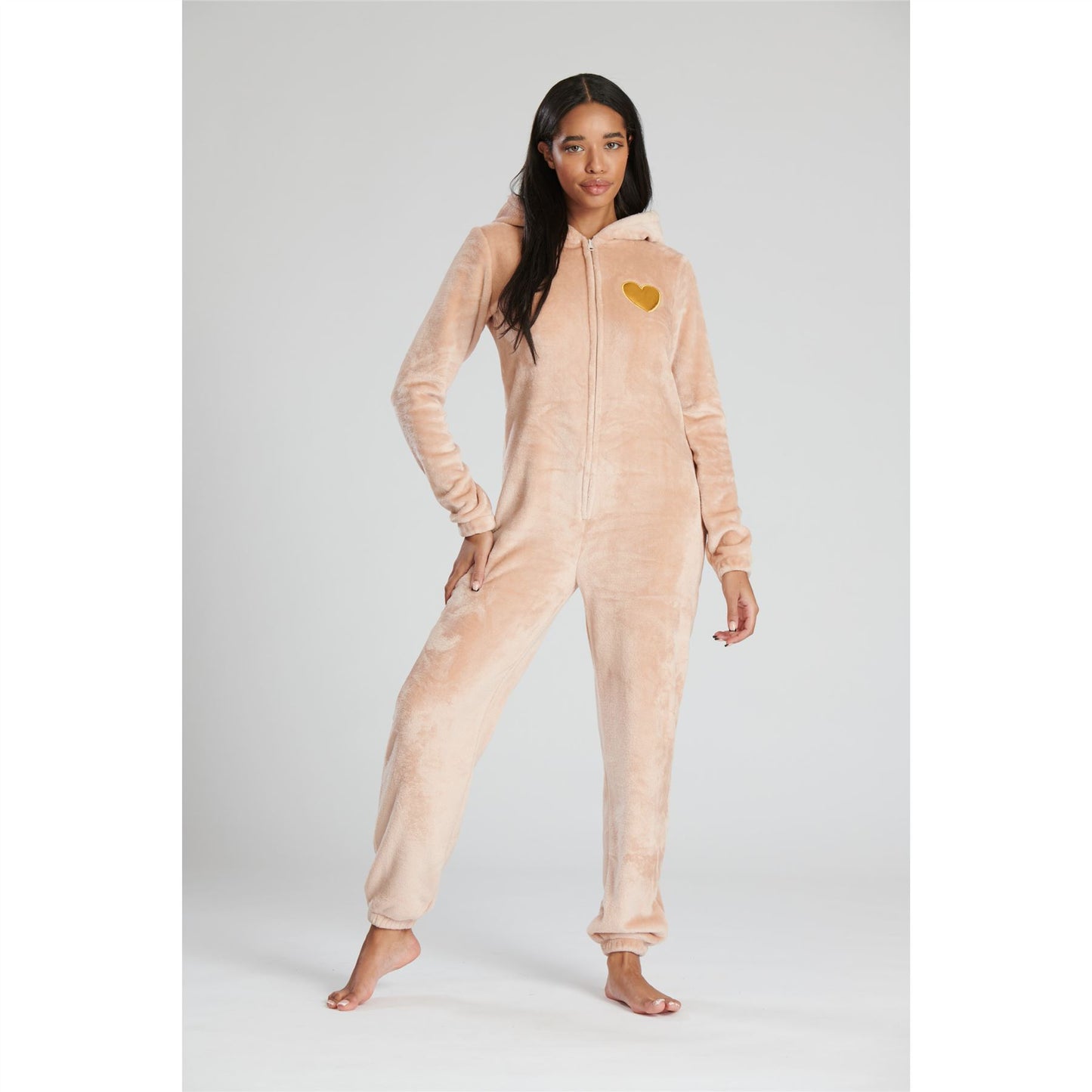 Loungeable Womens Fleece Mouse Onesie - Brown