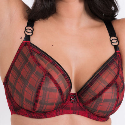 Curvy Kate Lifestyle Plunge Bra - Check Print
