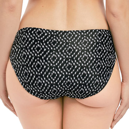 Fantasie Byron Bay Mid Rise Bikini Brief - Black/Cream