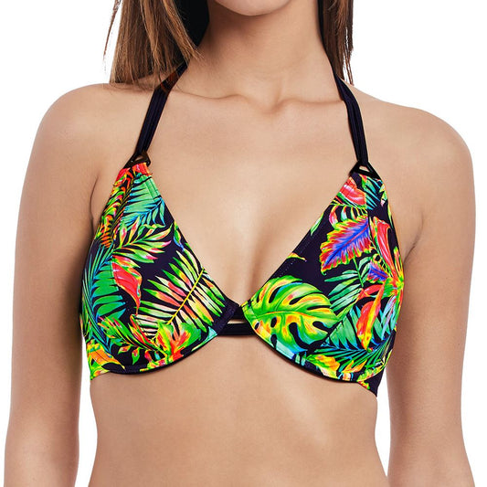 Freya Electro Beach Bandless Halter Bikini Top - Tropical
