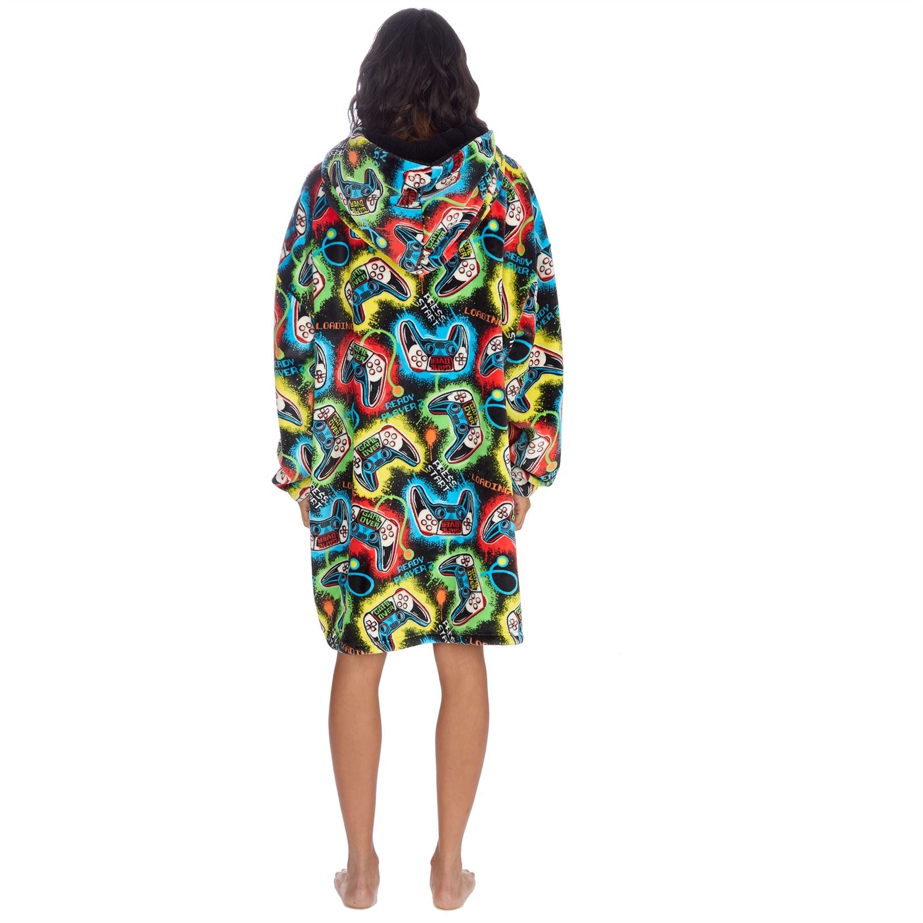 Huggable Hoodie Unisex Fleece Oversized Hoodie - Black Gamer Huggable Hoodie